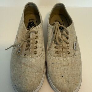 Vans Tan Canvas Sneakers